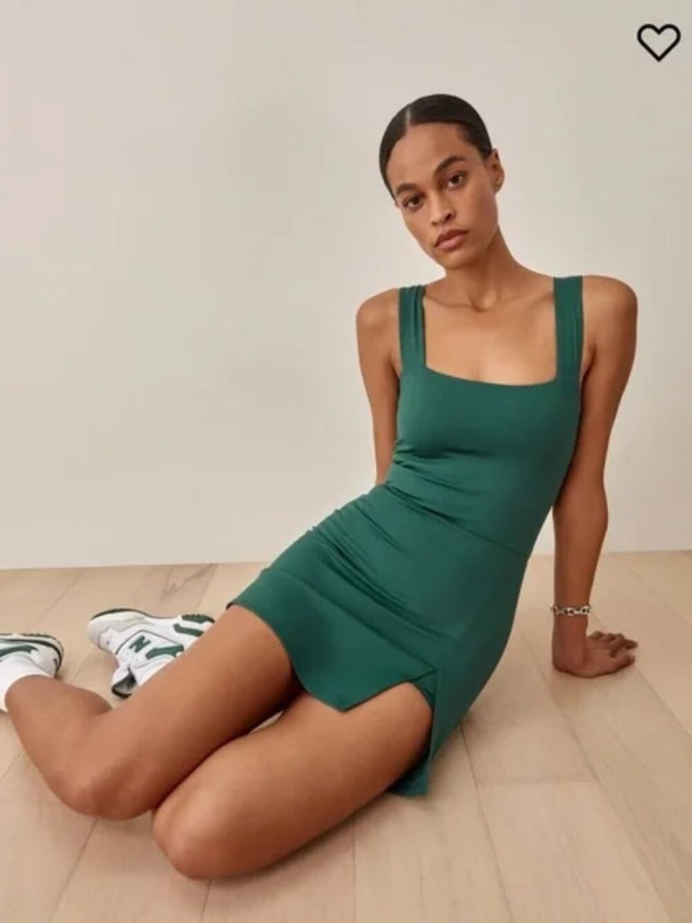 Reformation Ecomove Daria Athletic Dress in Pine Green XS